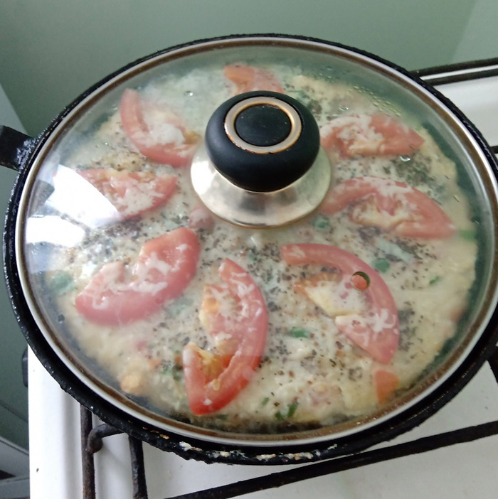 кабачковый пирог на сковороде