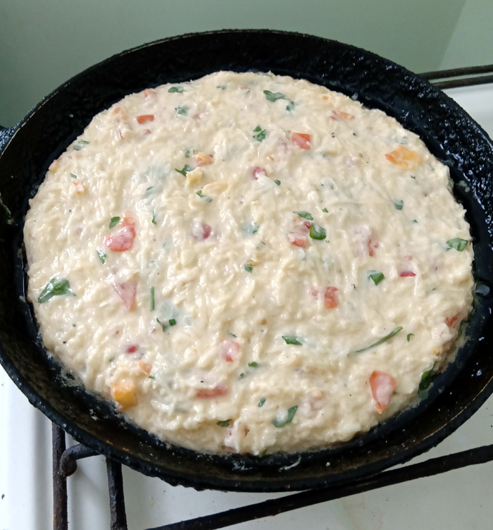 пирог из кабачков на сковороде