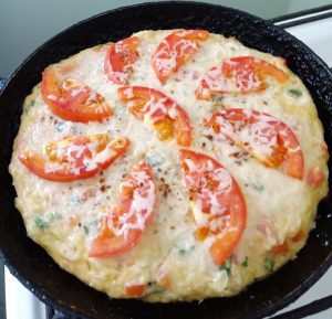 Пирог из кабачков на сковороде